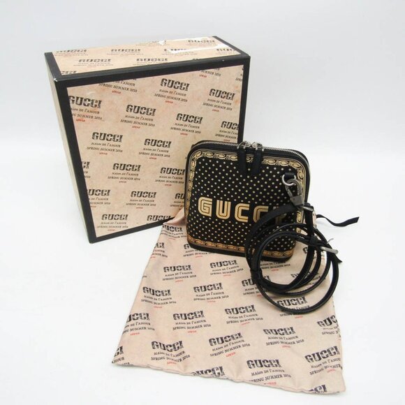 GUCCI Black Leather Shoulder Bag - Picture 2 of 12